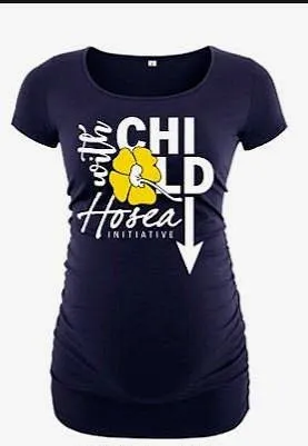 With Child Maternity- Rayon/Spandex, Short Sleeve, V-Neck - Image 5