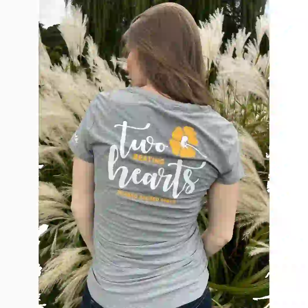 With Child Maternity- Rayon/Spandex, Short Sleeve, V-Neck - Image 2